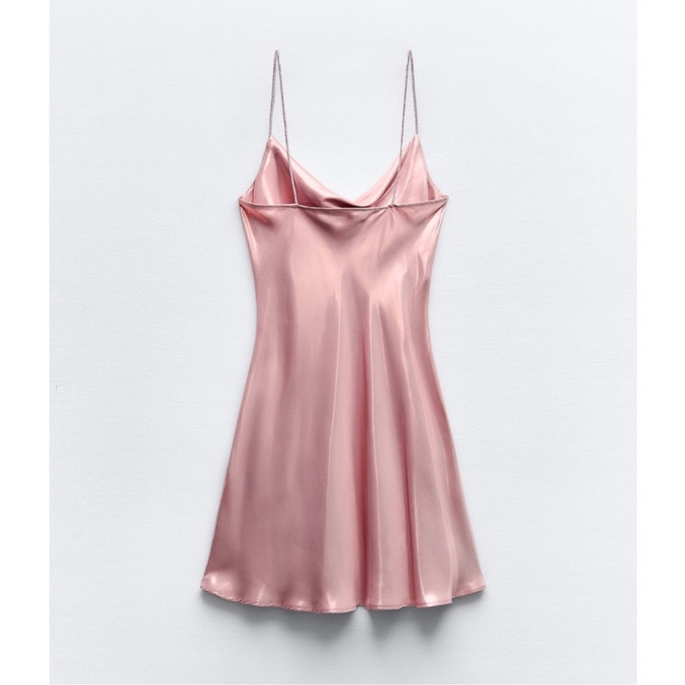 Zara METALLIC RHINESTONE STRAPPY MINI DRESS - Picture 6 of 7
